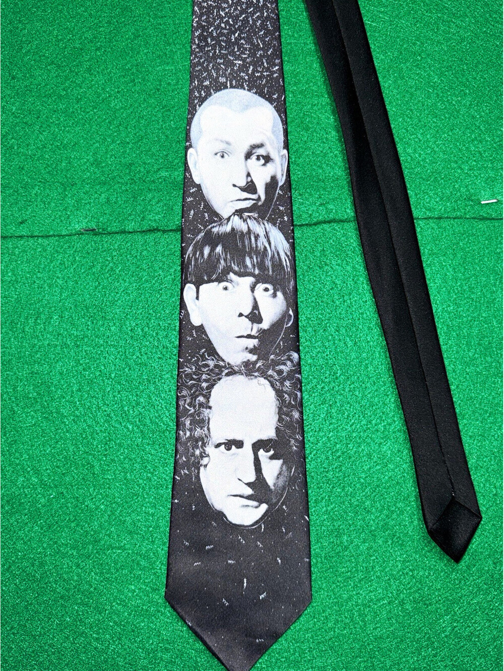 Vintage 1992 Ralph Marlin The Three Stooges Necktie Larry Moe Curly Comedy Novel